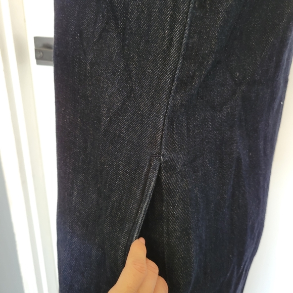 Gap Denim Dark Wash Zip Mini Dress with Pockets Size Small - Picture 7 of 9